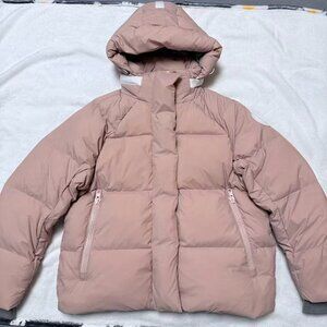 Canada Goose Nude Pink Hooded Down Jacket, Women's Size M.
